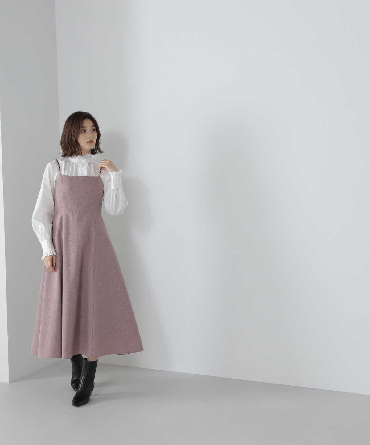 【美人百花12月号掲載】チェーンストラップキャミワンピース