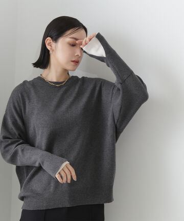 【先行予約10月上旬-中旬入荷予定】レイヤードスリーブニット