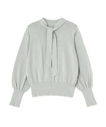 【先行予約10月中旬-下旬入荷予定】ハイネックナローボウタイニット