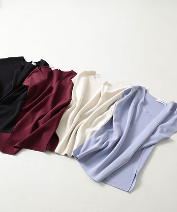 【先行予約6月中旬-下旬入荷予定】＜総針ベーシックシリーズ＞Vネック