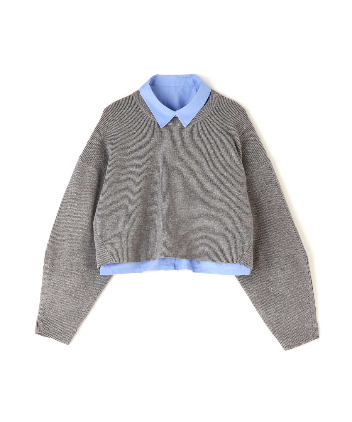 【Oggi10月号掲載】クロップドニット＆シャツセット
