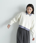 【Oggi10月号掲載】クロップドニット＆シャツセット