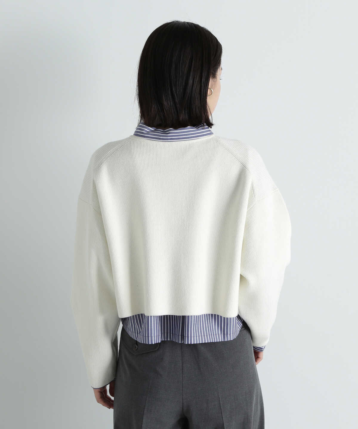 【Oggi10月号掲載】クロップドニット＆シャツセット