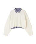 【Oggi10月号掲載】クロップドニット＆シャツセット