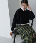 【Oggi10月号掲載】クロップドニット＆シャツセット
