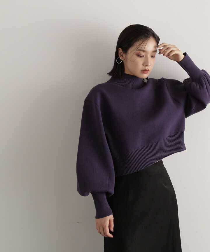 作品 CLANE UP NECK PUFF SLEEVE KNIT OP サイズ2 - ワンピース