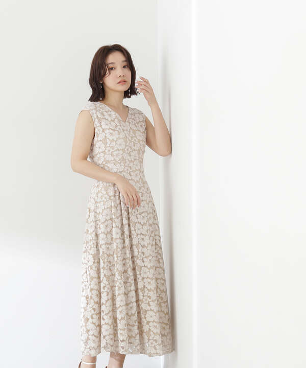 レースフレアワンピース（0174140452） | NATURAL BEAUTY BASIC 