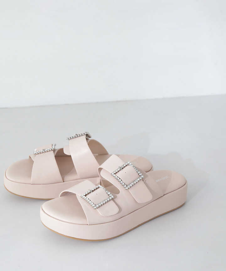 ビジューバックルWベルトサンダル（0174185401） | NATURAL BEAUTY 