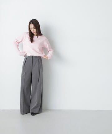 【有楽町マルイ・タカシマヤゲートタワーモール・officialsite限定】ホックディテールタックパンツ