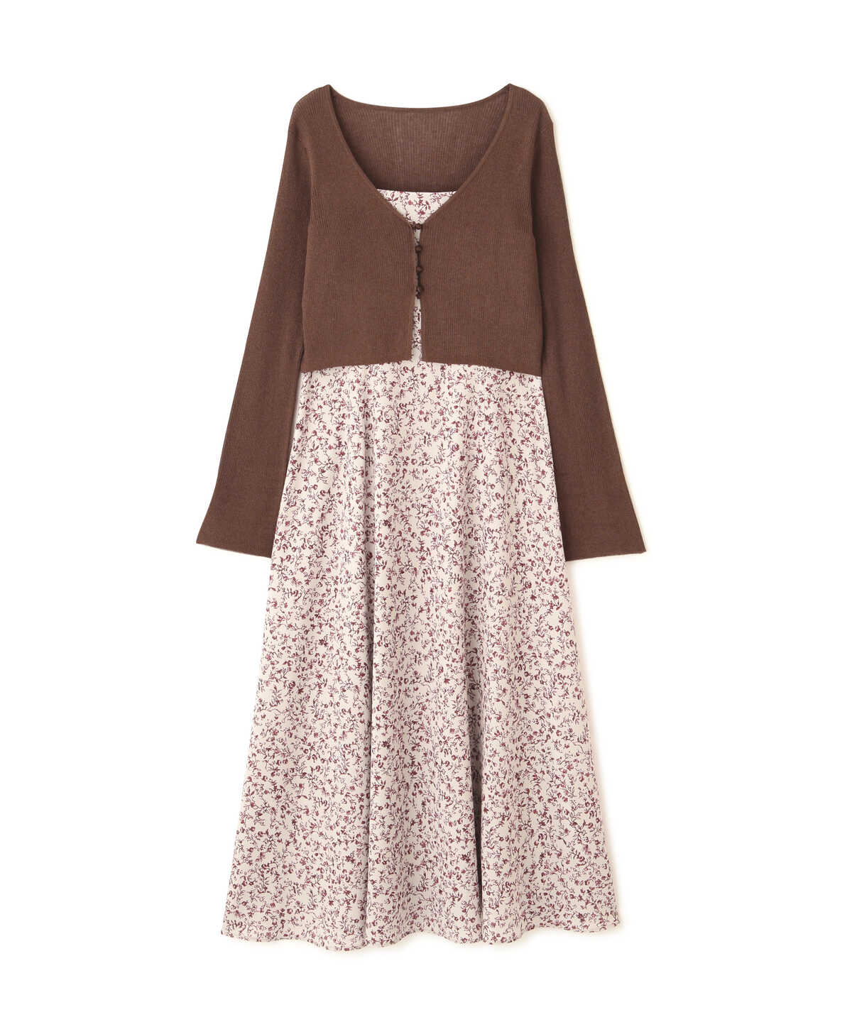 シアーカーデ＆プリントキャミワンピース | NATURAL BEAUTY BASIC  