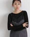 【Oggi11月号掲載】【美人百花掲載】ベロアボートネックカットソー