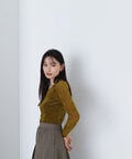 【Oggi11月号掲載】【美人百花掲載】ベロアボートネックカットソー