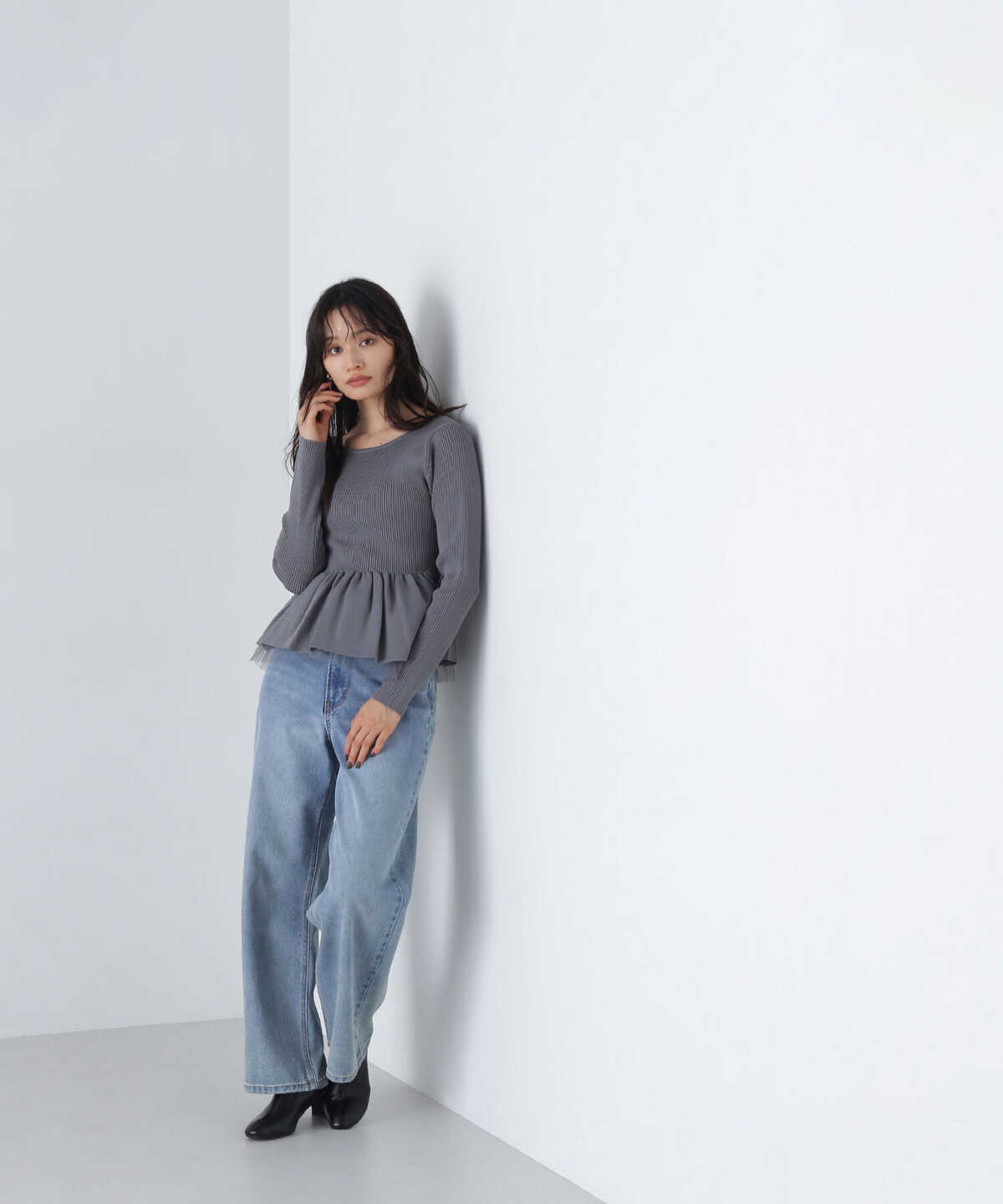 SENSE OF PLACE｜ストレッチペプラムセーター | Rakuten Fashion(楽天ファッション／旧楽天ブランドアベニュー)JP9424