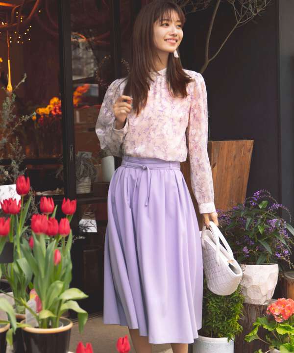 ベルト付ギャザーフレアスカート Proportion Body Dressing サンエービーディーオンラインストア Sanei Online Store
