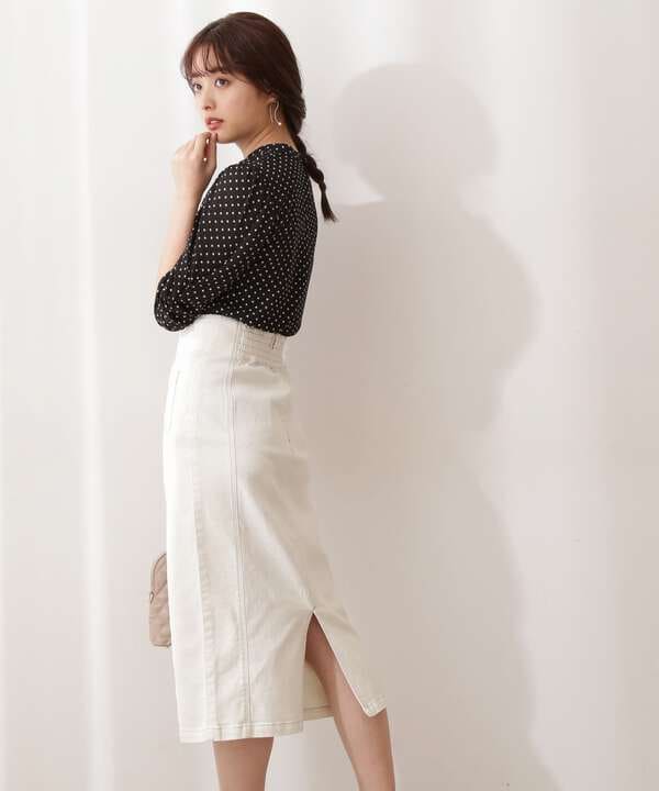 フロント釦デニムタイトスカート Proportion Body Dressing サンエービーディーオンラインストア Sanei Online Store