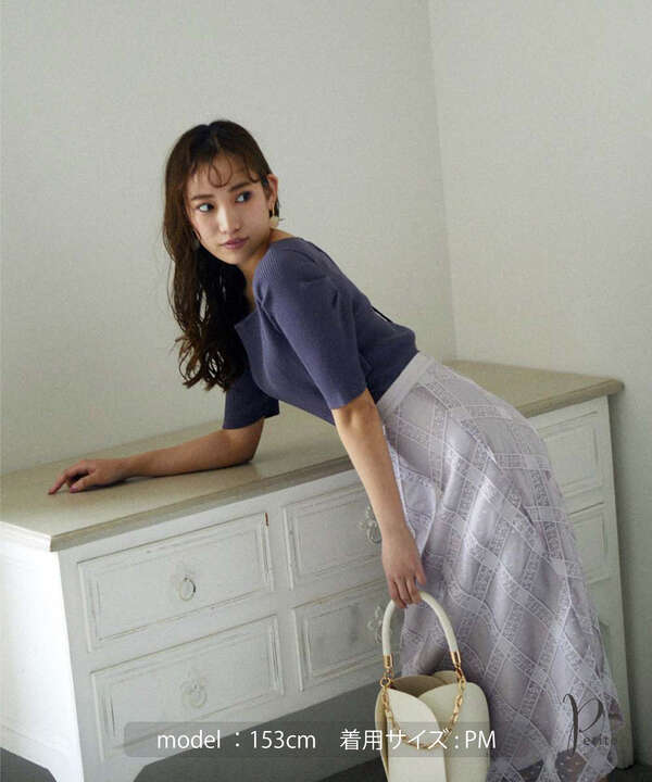 美人百花5月号 掲載商品 チェックレーススカート Proportion Body Dressing サンエービーディーオンラインストア Sanei Online Store