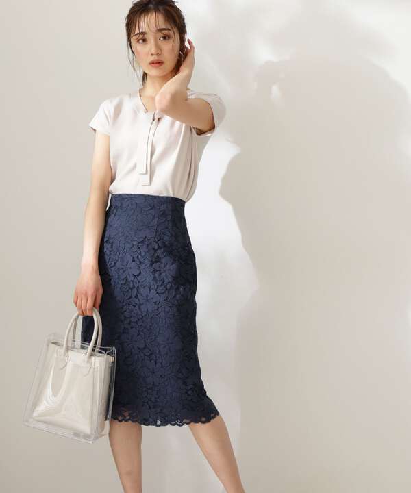 フラワーレースタイトスカート Proportion Body Dressing サンエービーディーオンラインストア Sanei Online Store
