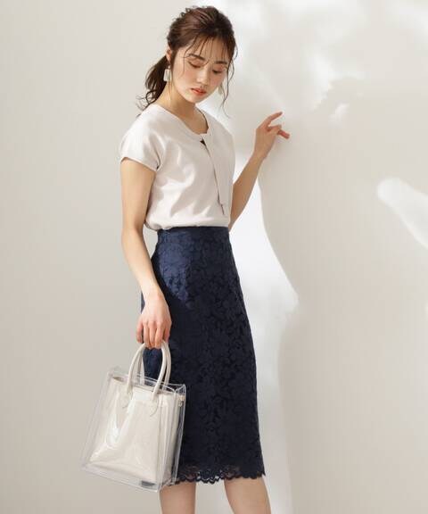 フラワーレースタイトスカート Proportion Body Dressing サンエービーディーオンラインストア Sanei Online Store