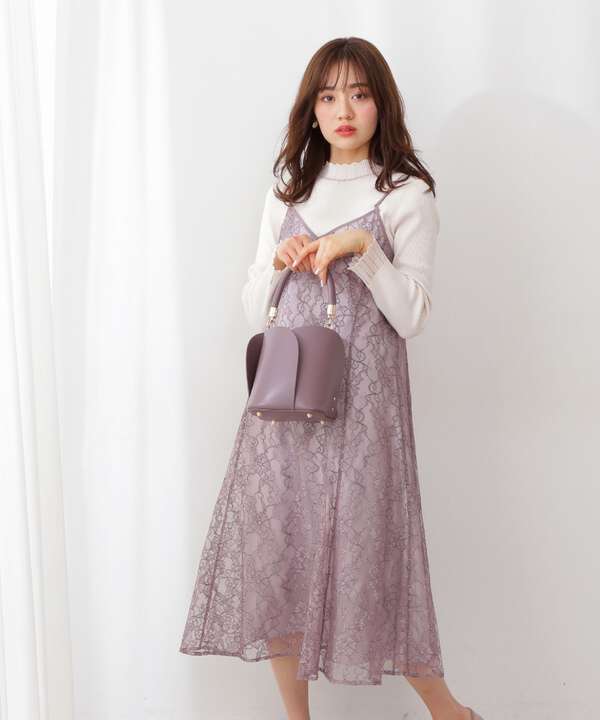 バックリボンレースキャミロングワンピース Proportion Body Dressing サンエービーディーオンラインストア Sanei Online Store