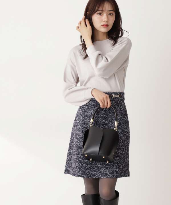 堀田茜さん着用 美人百花11月号 掲載商品 ビットチャーム付台形スカート Proportion Body Dressing サンエービーディーオンラインストア Sanei Online Store