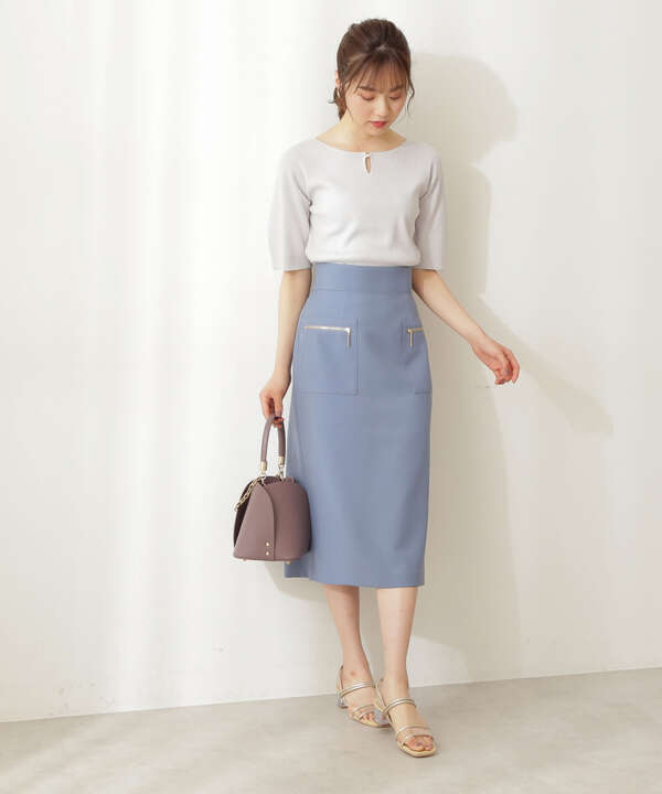 超格安価格 美人百花6月号 堀田茜さん着用 掲載商品 サイドポケットタイトスカート