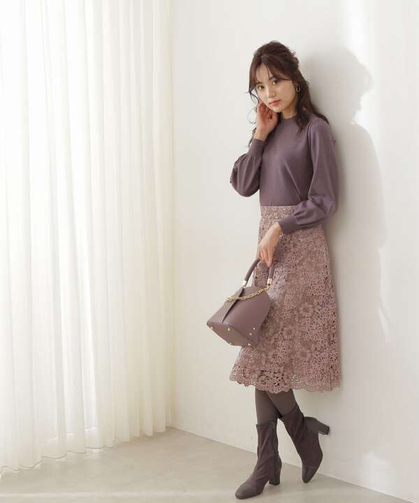 レースフレアスカート Soku Shukka Ka ひざ丈スカート Cpmalaysia Com