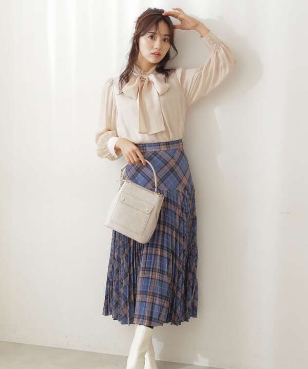 先行予約9月下旬 10月上旬入荷予定 美人百花10月号 掲載商品 チェックプリーツスカート Proportion Body Dressing サンエービーディーオンラインストア Sanei Online Store