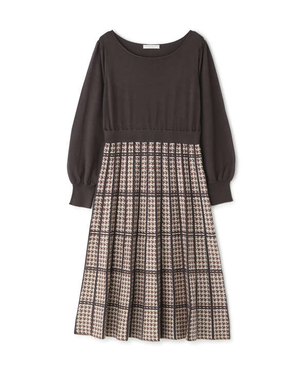 先行予約10月中旬 10月下旬入荷予定 プリーツチェックニットワンピース Proportion Body Dressing サンエービーディーオンラインストア Sanei Online Store