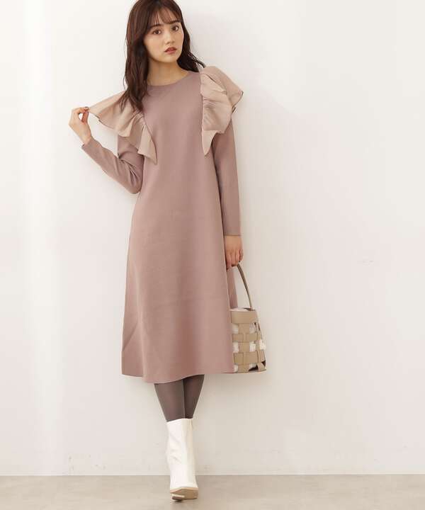 ラッフルaラインニットワンピース Proportion Body Dressing サンエービーディーオンラインストア Sanei Online Store