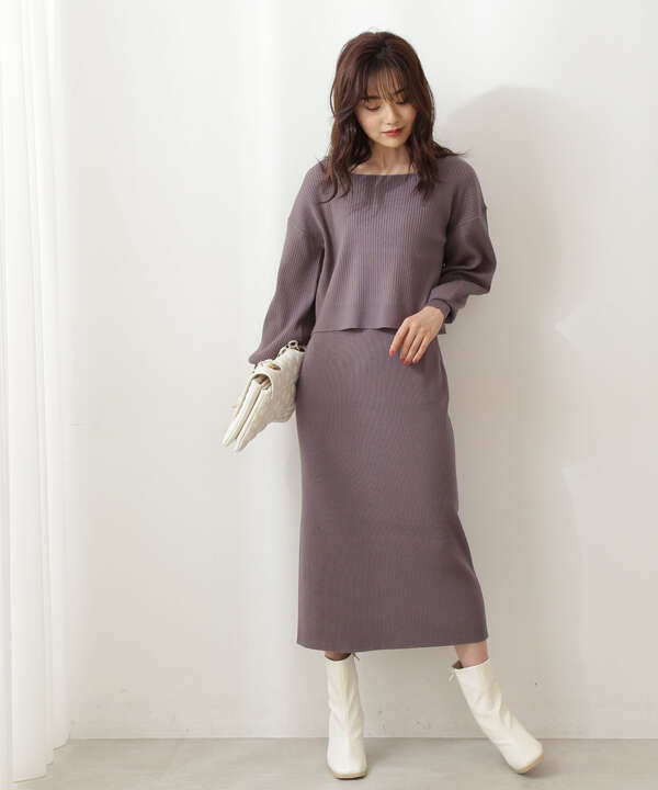 バックリボンレイヤードニットワンピース Proportion Body Dressing サンエービーディーオンラインストア Sanei Online Store