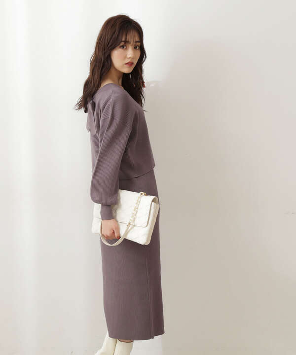 バックリボンレイヤードニットワンピース Proportion Body Dressing プロポーションボディドレッシング 公式 通販 Mix Tokyo