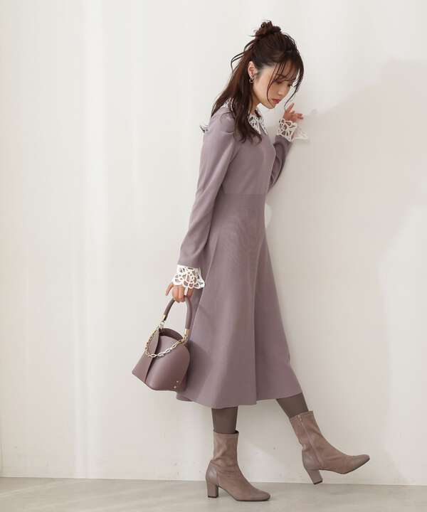 クラシカルレースニットワンピース Proportion Body Dressing サンエービーディーオンラインストア Sanei Online Store