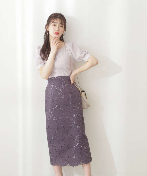 美人百花5月号掲載 宇垣美里さん着用商品】ビッグフラワーレースロングタイトスカート | PROPORTION BODY DRESSING |  サンエービーディーオンラインストア - SANEI bd ONLINE STORE