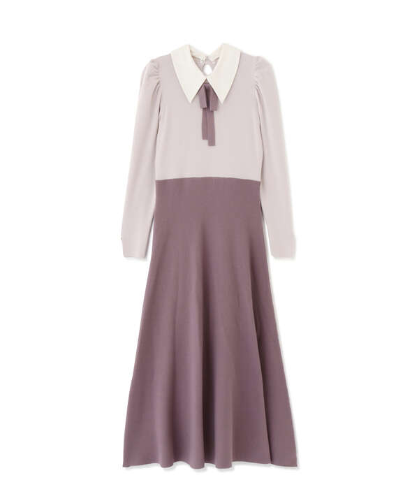 2wayボウタイ襟付きナローフレアニットワンピース Proportion Body Dressing サンエービーディーオンラインストア Sanei Online Store