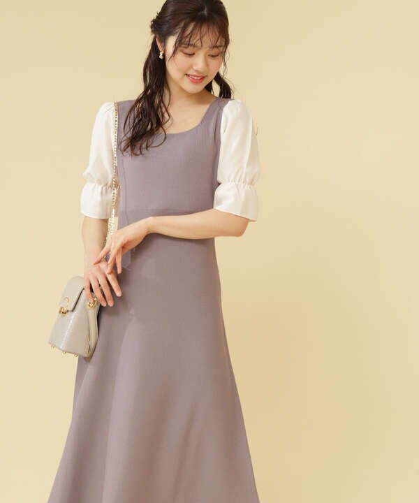 セミフレアハイウエストニットワンピース Proportion Body Dressing サンエービーディーオンラインストア Sanei Online Store