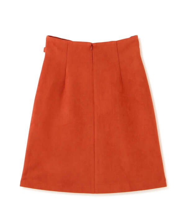 ビットチャーム付きスエード台形ミニスカート WEB限定カラー：オレンジ