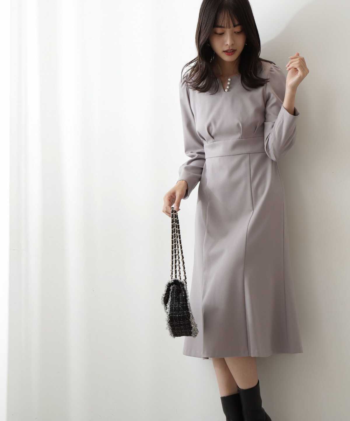 パールキーネックマーメイドワンピース Proportion Body Dressing サンエービーディーオンラインストア Sanei Online Store