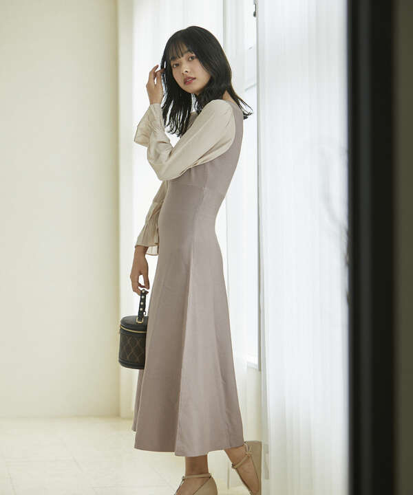 セミフレアハイウエストニットワンピース Proportion Body Dressing サンエービーディーオンラインストア Sanei Online Store セミフレアハイウエストニットワンピース Proportion Body Dressing サンエービーディーオンラインストア Sanei Online Store