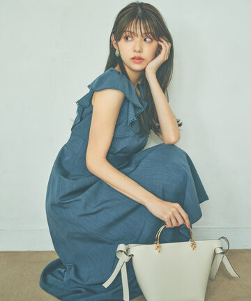 ラッフルフレアワンピース