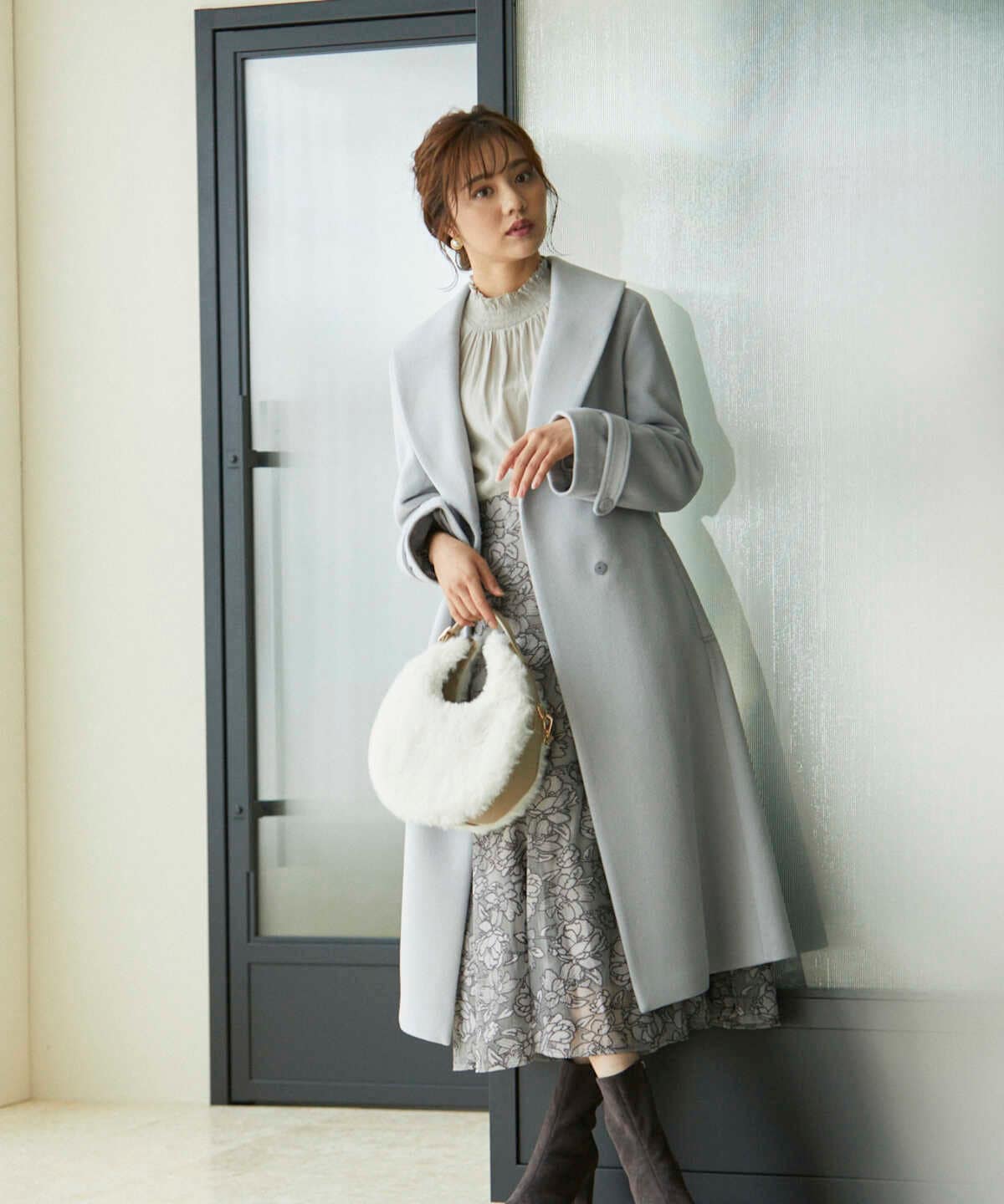 21AW PROPORTION BODY DRESSING ウールガウンコート-