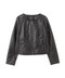 【美人百花10月号タイアップ 宇垣美里さん着用商品】フェイクレザーノーカラーブルゾン
