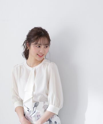 ラッフルジョーゼットブラウス