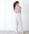 【美人百花6月号掲載 休井美郷さん着用商品】【鈴木愛理さん着用商品】バックリボンラッフルブラウス WEB限定：ライトブルー