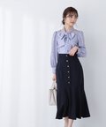 【美人百花4月号 掲載商品】フロント釦マーメイドスカート