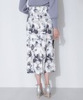 フラワータイトスカート WEB限定カラー：ブラック