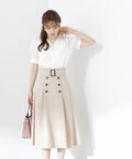 【鈴木愛理さん着用】トレンチディテールフレアスカート