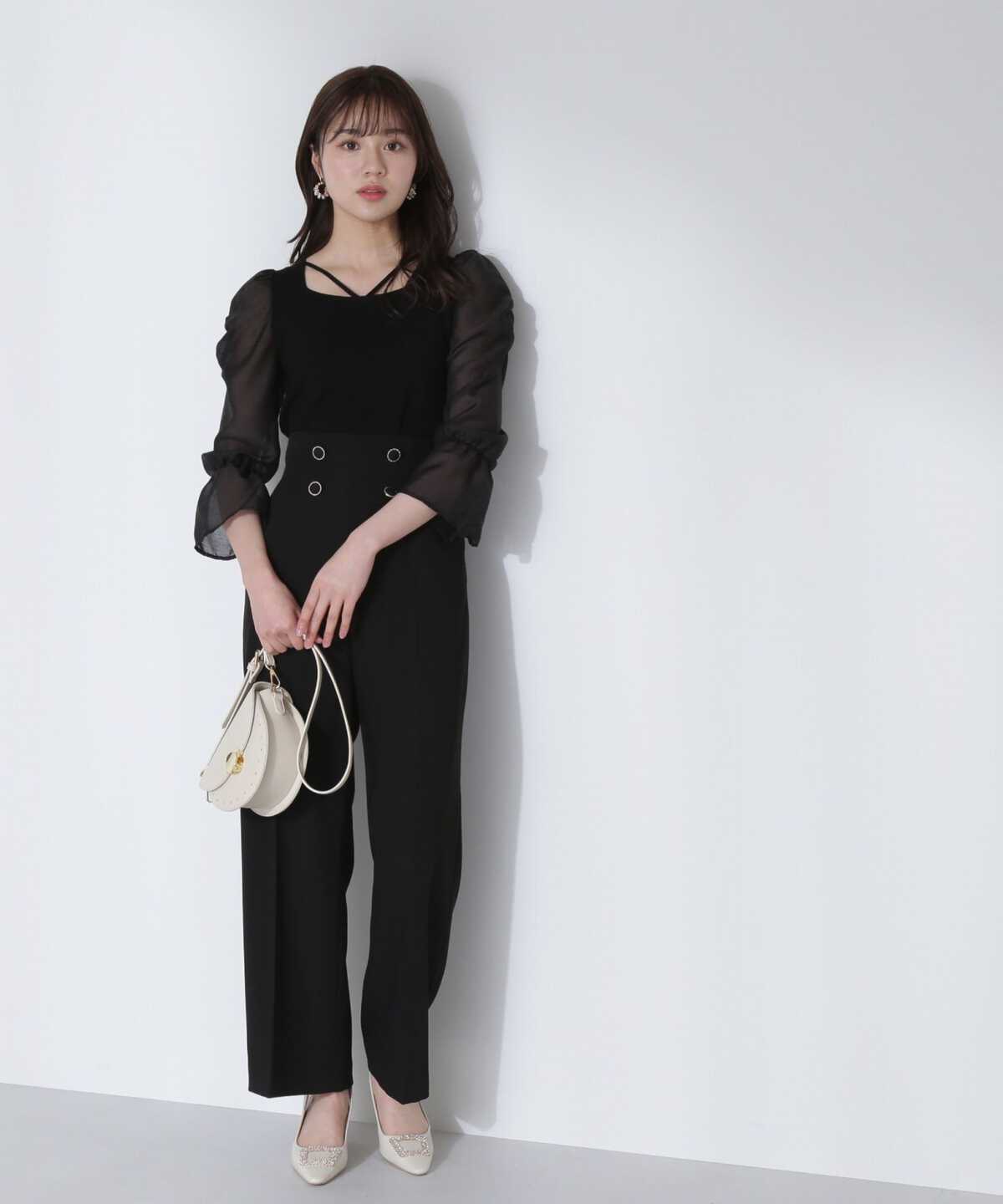 ハイウエストストレートパンツ