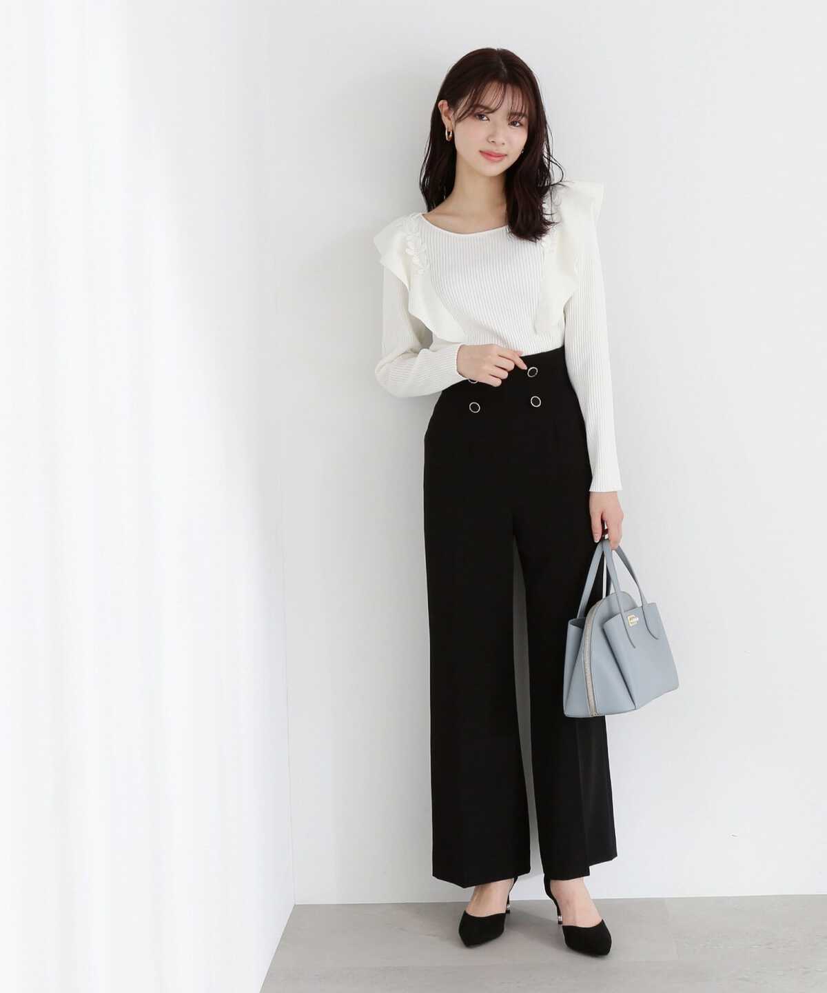 ハイウエストストレートパンツ
