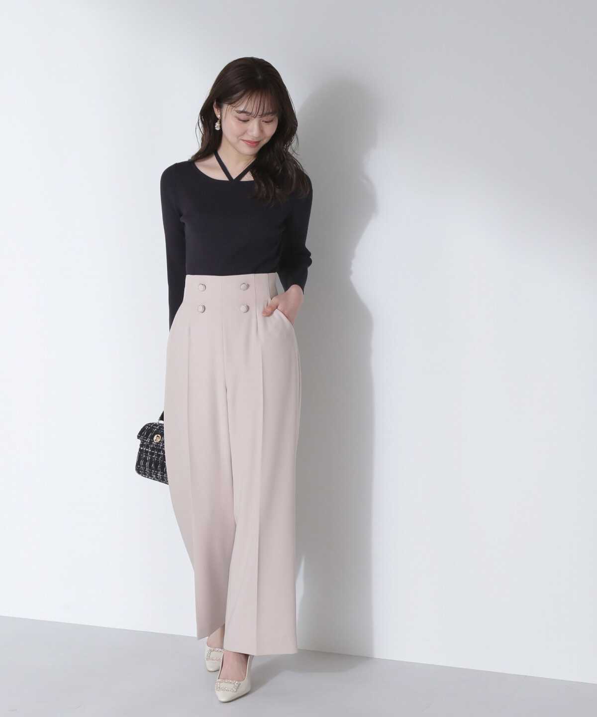 ハイウエストストレートパンツ