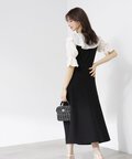 【鈴木愛理さん着用】ウエストベルト付きラッフルニットワンピース
